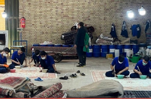 نمایشگاه آثار برگزیده دانشجویان و بازدیدکنندگان از مجموعه قالیشویی ادیب